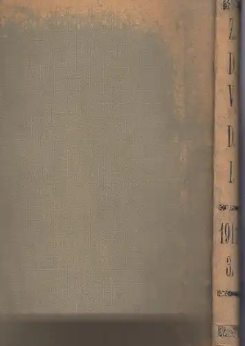 Zeitschrift des Vereines Deutscher Ingenieure. Band 55, 1911. Enthalten sind die Nr. 17, vom 29. April 1911   Nr. 25 vom 24. Juni 1911.. 
