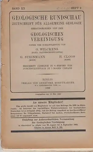 Geologische Rundschau. - Steinmann, G. / H. Cloos / O. Wilckens  (Schriftleitung). -  Friedrich von Huene / Ernst Nowack / Karl Preclik /...