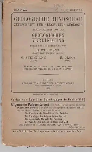 Geologische Rundschau. - Steinmann, G. / H. Cloos / O. Wilckens  (Schriftleitung). -  A. Dannenberg / G. Steinmann / Erich Wasmund / C.W...