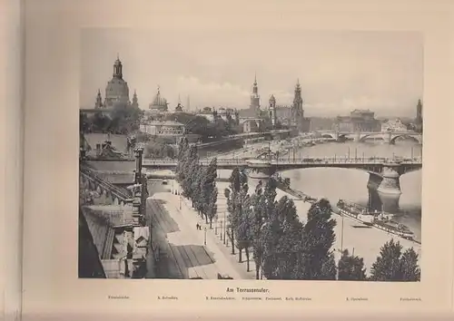 Dresden: Dresden in 27 Bildern nach der Natur aufgenommen. U.a. mit folgenden Fotografien: Am Terassenufer, Blick von der kath. Hofkirche auf Brüh´sche Terassen und die.. 