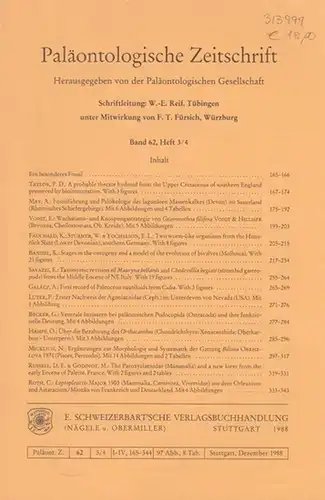 Paläontologische Zeitschrift. -  Reif, W.-E. / F.T. Fürsich (Hrsg.). -  P.D. Taylor / A. May / E. Voigt / K. Fauchald / W...