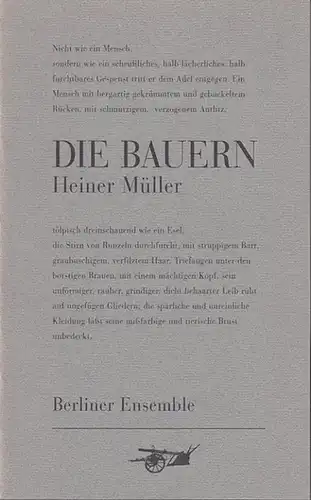 Berliner Ensemble. Heiner Müller: Die Bauern. Spielzeit  1996 / 1997.  Regie Stephan Suschke. Kostüm  Barbara Neujok..   Bühne  Grischa Meyer...