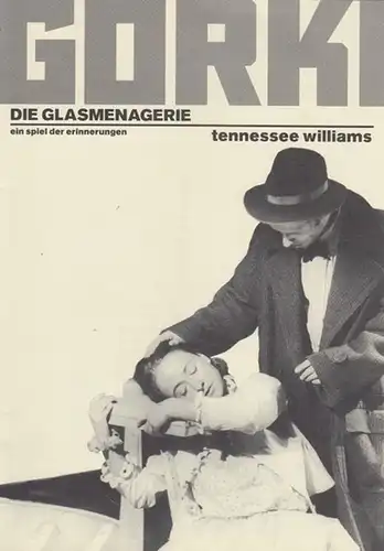 Programmheft und -zettel. Hrsg.  Maxim Gorki Theater. Tennessee Williams.  Intendant Bernd Wilms: Die Glasmenagerie.  Ein Spiel der Erinnerung.  Spielzeit 1996 /...