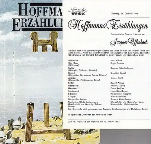 Komische Oper in Berlin.   Jacques Offenbach: Hoffmanns Erzählungen. Phantastische Oper in 5 Akten.  Spielzeit 1993.  Inszenierung   Harry Kupfer...