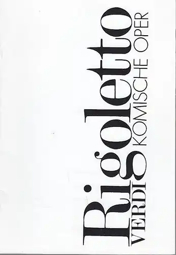 Komische Oper Berlin.  Giuseppe Verdi: Rigoletto. Oper in 3 Akten.  Spielzeit 1992.  Inszenierung   Harry Kupfer.    Bühnenbild...