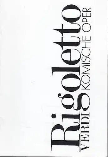 Komische Oper Berlin.  Giuseppe Verdi: Rigoletto. Oper in 3 Akten.  Spielzeit 1992.  Inszenierung   Harry Kupfer.    Bühnenbild..