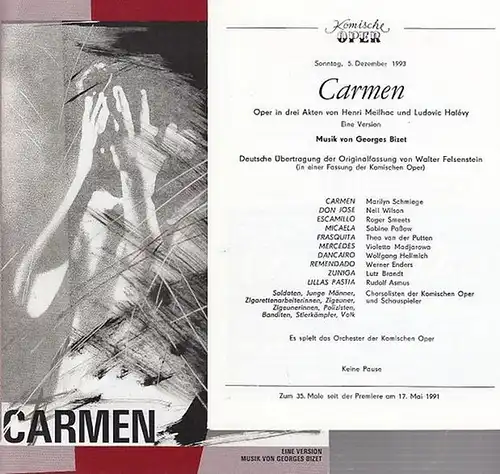Komische Oper Berlin.  Musik Georges Bizet: Carmen . Oper in 3 Akten.  Spielzeit 1993.    Inszenierung  Harry Kupfer...