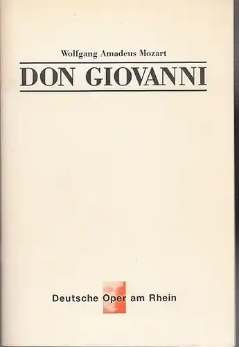 Deutsche Oper am Rhein. Wolfgang Amadeus Mozart: Don Giovanni. Komödie in 2 Akten. Spielzeit  1996.  General-Intendant  Tobias Richter.  Inszenierung...