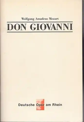 Deutsche Oper am Rhein. Wolfgang Amadeus Mozart: Don Giovanni. Komödie in 2 Akten. Spielzeit  1996.  General Intendant  Tobias Richter.  Inszenierung.. 