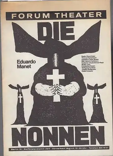 Forum Theater Berlin / Kurfürstendamm.  Eduardo Manet: Die Nonnen. Regie: Klaus Hoser / Thomas Karrenbach.   Kostüme Ursula Ahmad Rajai.   Bild.. 