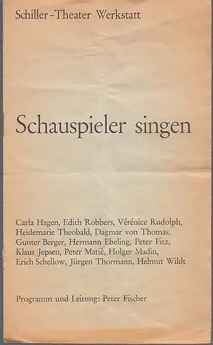 Schiller- Theater  Werkstatt.  Berlin.  Carla Hagen / Edith Robbers / Verenice Rudolph / Heidemarie Theobald / Dagmar v.Thomas / Gunter Berger /...