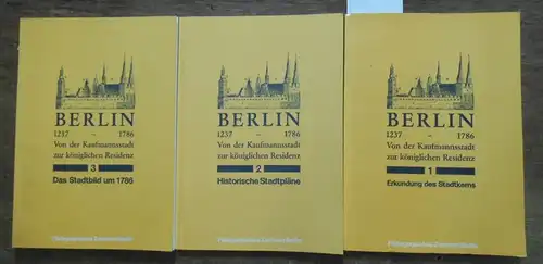 Hoffmann, Ulrich / Matußek, Klaus: Berlin 1237 - 1786. Komplett in 3 Teilen. Von der Kaufmannsstadt zur königlichen Residenz. 1) Erkundung des Stadtkerns. 2) Historische Stadtpläne. 3) Das Stadtbild um 1786. 