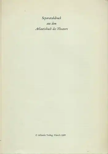 Aus der Geschichte des neueren deutschen Theaters. Separatabdruck aus dem Atlantisbuch des Theaters
