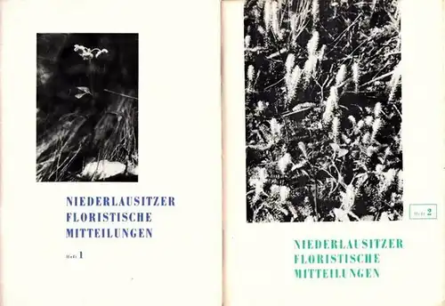 Niederlausitzer floristische Mitteilungen, Heft 1, 1965 UND Heft 2, 1966. Herausgeber: Floristischer Arbeitskreis der Niederlausitz im Deutschen Kulturbund Wilhelm Pieck Stadt Guben. Aus dem Inhalt:.. 