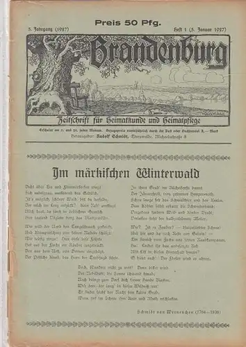 Brandenburg     Schmidt, Rudolf (Hrsg.)    Schmidt von Werneuchen / Rudolf Schmidt / Franz Beritz / Gustav Holländer / Hermann.. 