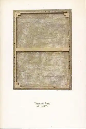 Berlin, Schaubühne am Lehniner Platz. Reza, Yasmina: Kunst ( ART ). Spielzeit 1997.  Regie Prader, Felix.   Musik Schmölling, Johannes.     Bühne /  Kostüme  Hoheisel, Tobias.  Darsteller Samel, Udo / Wameling, Gerd / Simonischek, Peter. 