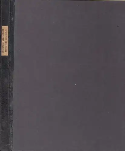Bibliotheque Laurenziana. - Guido Biagi (Preface et notes): Reproductions de manuscrits enlumines. Cinquante planches en phototypie d'apres les mss. de la Bibliotheque Medicea Laurenziana. 