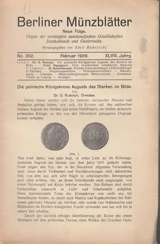 Münzblätter, Berliner.  Emil Bahrfeldt (Hrsg.)    G. Rudolph / Erich Rappaport / W. Schwinkowski   (Autoren): Berliner Münzblätter. XLVIII. (48.) Jahrg.. 