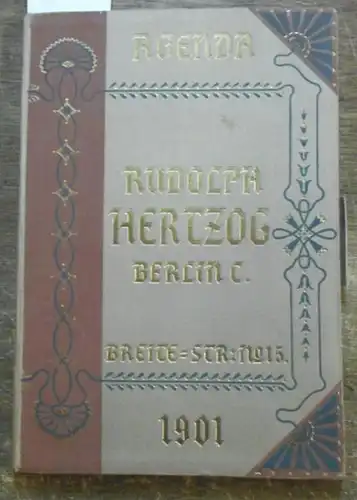 Hertzog, Rudolph ( Kaufhaus in Berlin), Breite Straße, Brüder Straße: Agenda  - Rudolph Hertzog, Berlin. Jahrgang 1901. 