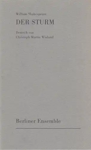 Berliner Ensemble. - Shakespeare, William: Der Sturm.  Spielzeit 1997 / 1998. Darsteller Hermann Beyer, Cristin König, Uwe Preuß, Dieter Knaup, Nino Sandow. Regie Stephan Suschke. Bühne Momme Röhrbein. Dramaturgie Holger Teschke. 