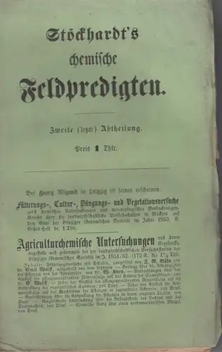 Stöckhardt, Julius Adolph: Chemische Feldpredigten für deutschen Landwirte. Zweite Abtheilung. 