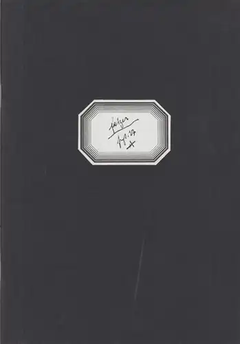 Der Untergang des Egoisten Fatzer.  Auswahl aus dem Fatzer   Fragment. Spielzeit 1976 / 1977. Regie Steckel, F.P.  Bühne Herrmann, K.H. Kostüme.. 