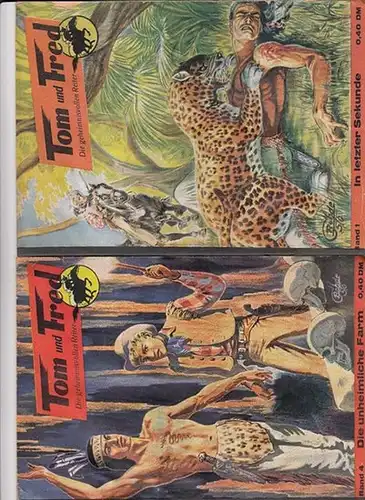 Kilian, Hans: Tom und Fred   Die geheimnisvollen Reiter. Konvolut, bestehend aus 8 Heften der Reihe. Enthalten sind: 1) Band 1: In letzter Sekunde.. 