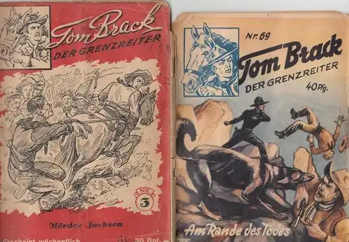 Stone, Kassi: Tom Brack der Grenzreiter. Konvolut bestehend aus 10 Heften der Reihe, enthalten sind: Heft 3: Mörder Jackson / Heft 15: Schreie in der.. 