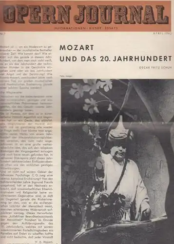 Opern Journal.- Deutsche Oper Berlin. Sellner, Gustav Rudolf  (Hrsg.) - Horst Goerges (Textred.) /  Wilhelm Reinking (Bildred.): Opernjournal / Das Opern Journal -  Nr. 7.  Erste Saison,  April 1962  -  Informationen, Bilder , Essays. 