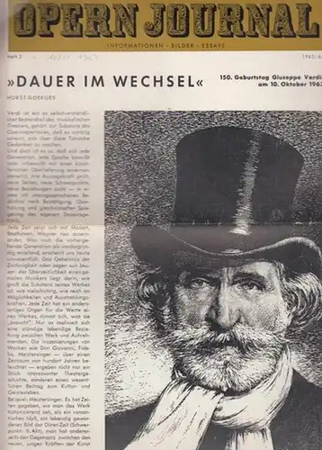 Opern Journal.- Deutsche Oper Berlin. Sellner, Gustav Rudolf  (Hrsg.) - Horst Goerges (Textred.) /  Wilhelm Reinking (Bildred.): Opernjournal / Das Opern Journal -  Nr. 2.  1963/64  (Heft 10/11 - Oktober/November 1963)  -  Informationen-Bilder-Essays. 