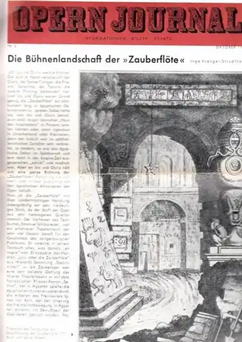Opern Journal.- Deutsche Oper Berlin. Sellner, Gustav Rudolf  (Hrsg.) - Horst Goerges (Textred.) /  Wilhelm Reinking (Bildred.): Opernjournal / Das Opern Journal -  Nr. 2.  Oktober  1964.  -  Informationen-Bilder-Essays. 