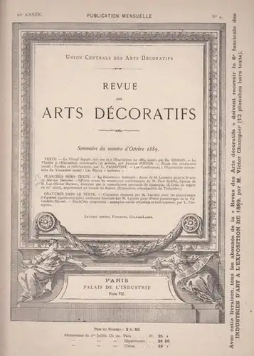 Union Centrale des Arts Decoratifs (Ed.) / Champier, Victor (rédacteur en chef): Revue des Arts Decoratifs - 10e  Année,  No. 4 - Octobre  1889. 
