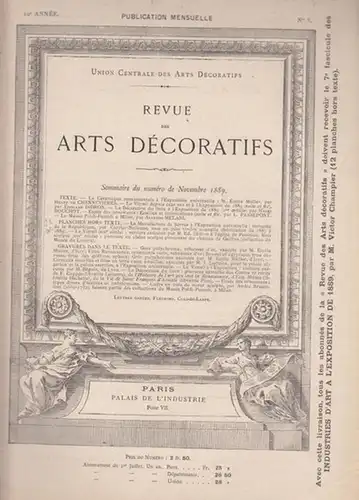 Union Centrale des Arts Decoratifs (Ed.) / Champier, Victor (rédacteur en chef): Revue des Arts Decoratifs - 10e  Année,  No. 5 -  Novembre 1889. 