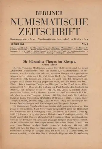 Numismatische Gesellschaft zu Berlin (Hrsg.) - Stamm, Herbert C. / Waldemar Wruck (Schriftltg.): Berliner Numismatische Zeitschrift. 1950/1951 - Nr. 5  -   Band I. 