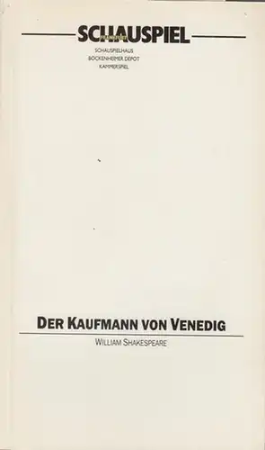 Frankfurt.   Schauspielhaus Bockenheimer Depot, Kammerspiel.   Shakespeare, William: Der Kaufmann von Venedig.  Regie: Engel, Wolfgang.  Bühne: Finke, Jochen / Hendrix.. 