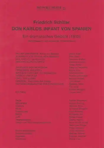 Deutsches Theater. - Kammerspiele  Berlin. - Schiller, Friedrich: Don Karlos. Infant von Spanien. Ein dramatisches Gedicht ( 1805 ). 18. Spielzeit  2000 /...