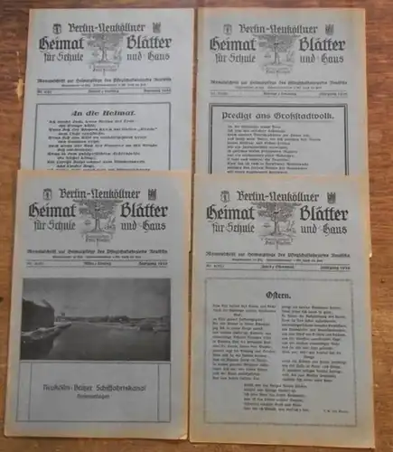 Berlin Neukölln. - Heimatblätter. - Emil Fischer u. a: Berlin - Neuköllner Heimat - Blätter für Schule und Haus. (2.) Jahrgang 1926, mit den Nummern...