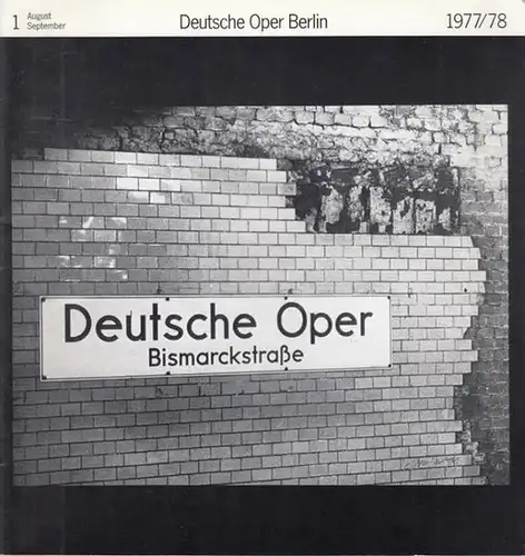 Berlin, Deutsche Oper: Deutsche Oper Berlin. Tosca. Spielzeit 1977 / 1978.  Inszenierung: Boleslaw Barlog. Darsteller: Janis Martin, Giorgio Merighi, Ingvar Wixell, Josef Becker, Peter Maus u.a. //  weiterer Inhalt: Programm /  Inszenierung  / Premieren.