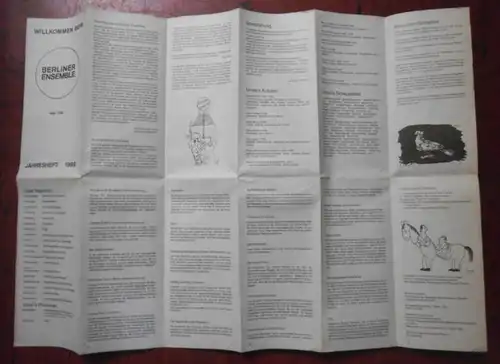 Jahresheft 1949 - 1989. Unser Repertoire . Unsere Autoren : Brecht, B. / Müller, Heiner / Braun,  Volker / Seidel, Georg /  Saeger, Uwe /  Trejakow, Sergej M. / Erdmann, N.R