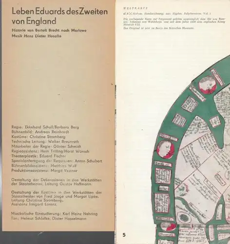 Leben Eduards des Zweiten von England. Spielzeit 1974.  Leitung  Berghaus, Ruth.  Regie  Schall, Ekkehard / Berg, Barbara.   Kostüm.. 