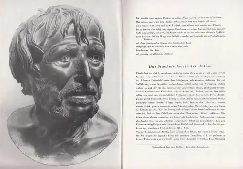 Schlossparktheater Berlin.   Boleslaw Barlog (Intendanz). Aristophanes: Lysistrate. Spielzeit  1959 / 1960. Heft 85. Inszenierung: Hans Lietzau. Mit u. a.: Anneliese Römer, Claus..