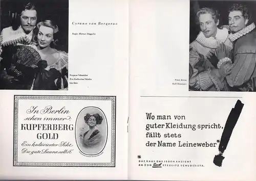Cyrano de Bergerac. Spielzeit 1959 / 1960. Heft 85. Inszenierung: Werner Düggelin. Mit u. a.: Rolf Henniger, Peter Arens, Eva Katharina Schultz, Siegmar Schneider, Gudrun.. 