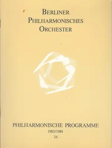 Berliner Philharmoniker: Philharmonische Programme. 1983 / 1984. 34. Künstlerische Leitung Karajan, Herbert von.  Intendant Girth, Peter. Dirigent Macal, Zdenek.  5. Konzert der Serie...
