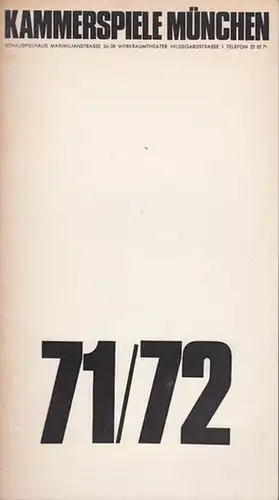 München, Kammerspiele. Schauspielhaus.  Berliner Theatertreffen  1972. Theater der Freien Volksbühne Berlin. Von Albee, Edward: Alles Vorbei.  Spielzeit 1971 / 1972. Inszenierung Everding.. 