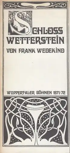 Wuppertaler Bühnen 1971 / 1972. Wedekind. Frank: Schloß Wetterstein.  1971 / 1972.  Inszenierung Wüstenhöfer, Arno.  Bühne Minks, Wilfried.  Kostüme  Minks...