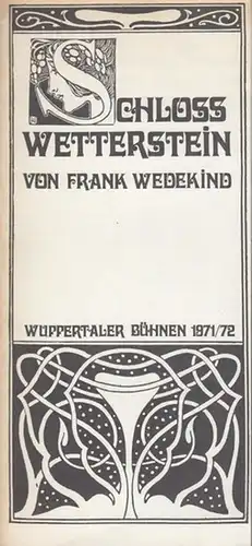 Wuppertaler Bühnen 1971 / 1972. Wedekind. Frank: Schloß Wetterstein.  1971 / 1972.  Inszenierung Wüstenhöfer, Arno.  Bühne Minks, Wilfried.  Kostüme  Minks.. 