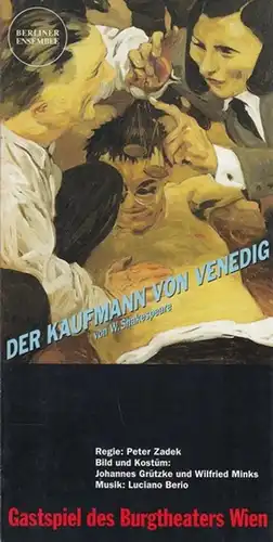 Berliner Ensemble, Gastspiel des Burgtheaters Wien. Shakespeare, William: Der Kaufmann von Venedig.  Spielzeit 1993 / 1994. Regie Zadek, Peter.  Bild / Kostüme Grützke..