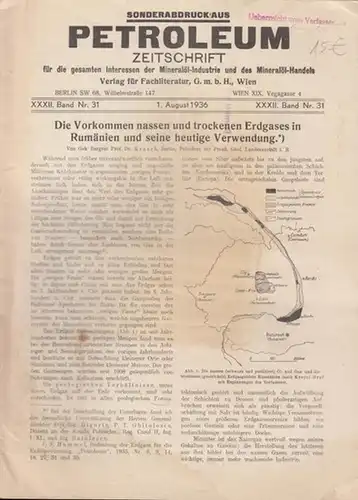 Mineralöl-Industrie (Hrsg.): Petroleum Zeitschrift.  XVIII. Band, No. 36  (Dezember 1922) / XXXII. Band, Nr. 31  (August 1936)  für die gesamten Interessen...
