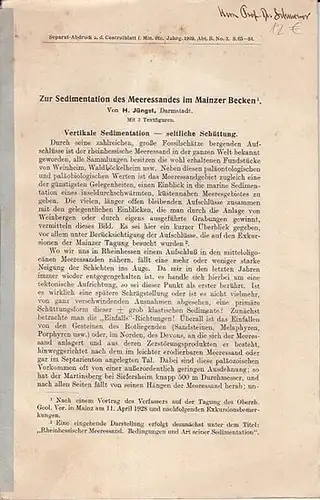 Zur Sedimentation des Meeressandes im Mainzer Becken. (=Separat-Abdruck aus dem Centralblatt für Mineralogie, Jgg. 1929 Nr. 3)