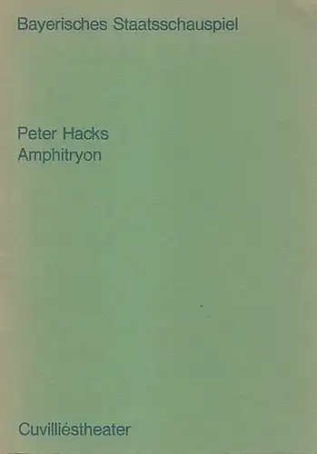 Bayerisches Staatsschauspiel. Cuvilliestheater.   Hacks, Peter: Amphitryon. Spielzeit 1969.  Inszenierung Fleckenstein, Günther.  Bühne / Kostüm: Lenneweit, H.W.   Darsteller: Treusch, Hermann.. 